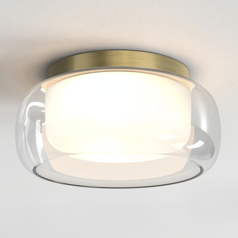 Spiral filament pendant in a glass cylinder